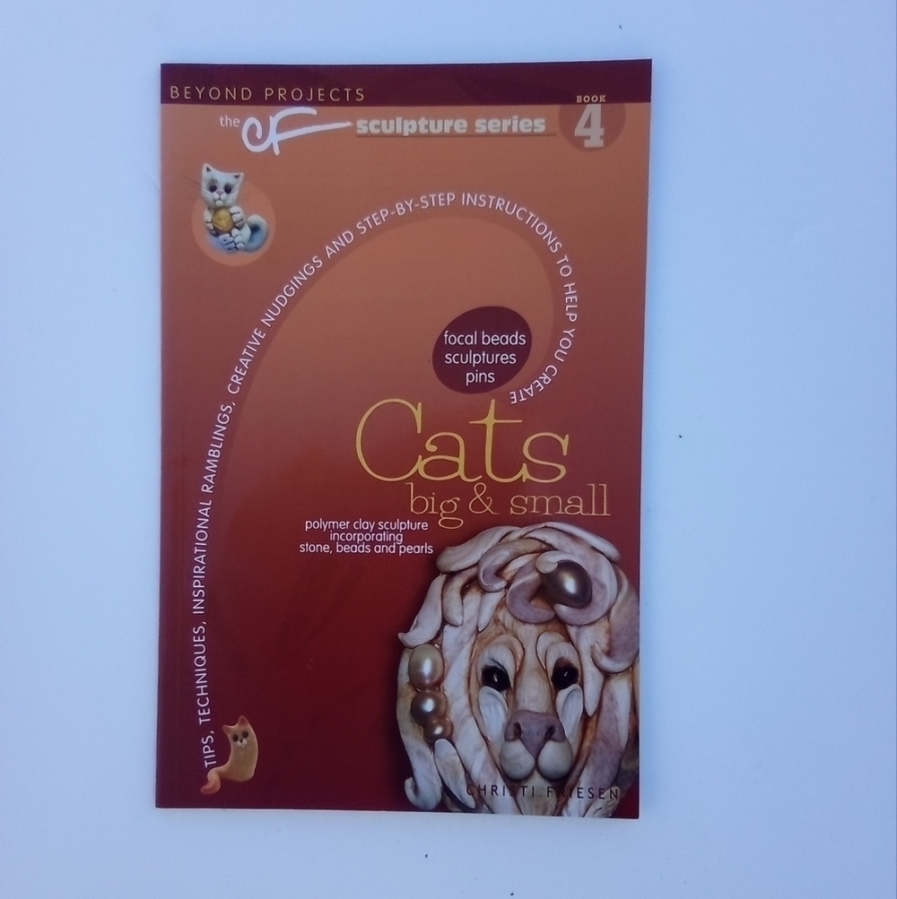 Cats Big & Small: Polymer Clay Sculpture Incorporating Stone, Beads, & Pearls